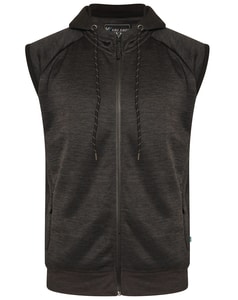 KAM Active Performance Sleeveless Hoody Charcoal